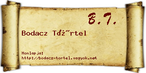Bodacz Törtel névjegykártya